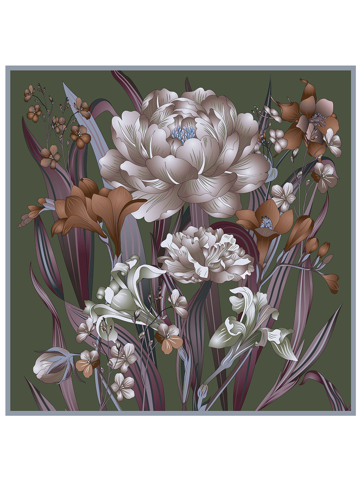 Платок жен. шелк 108х108 SS03-8621-08