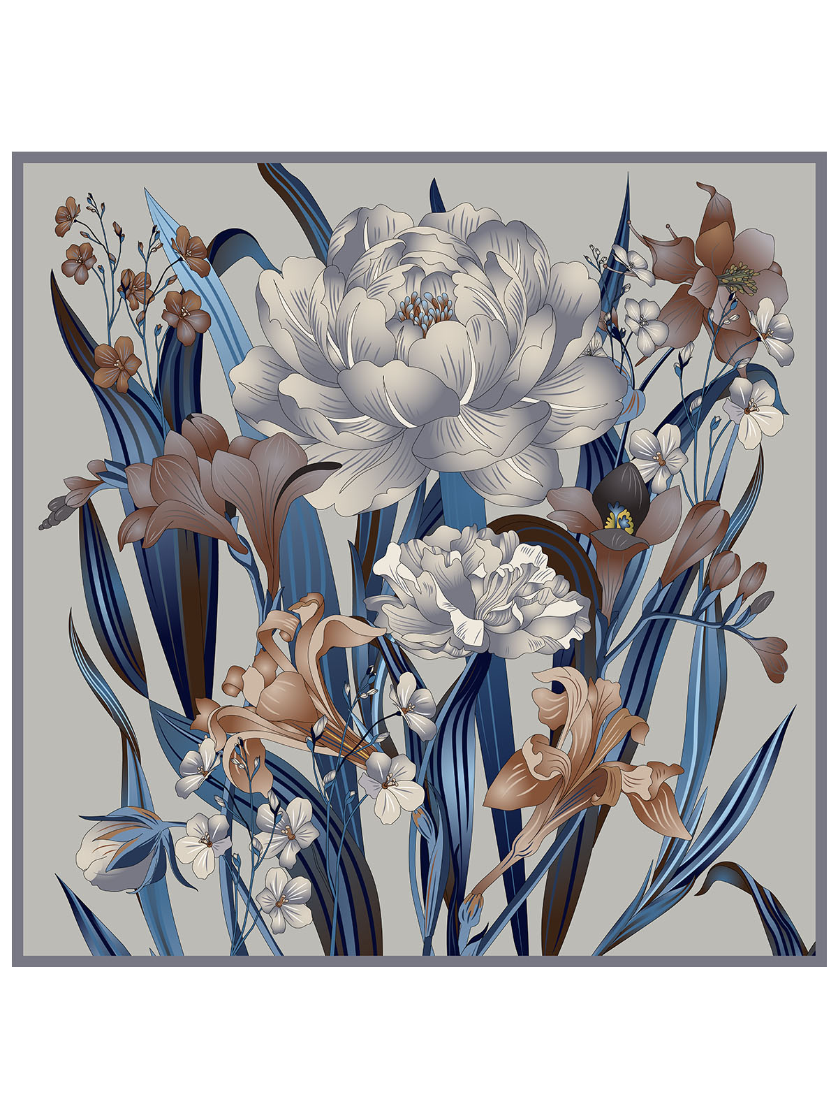 Платок жен. шелк 108х108 SS03-8621-12