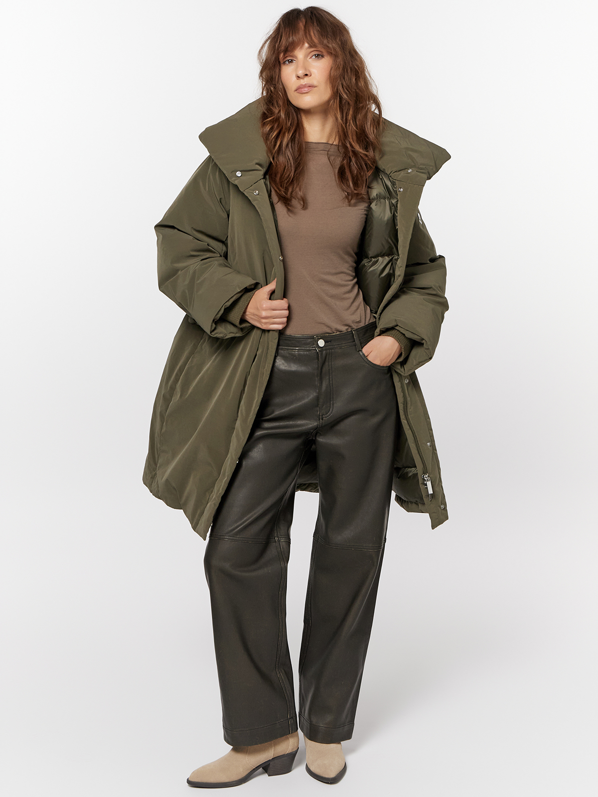 Пальто женское 12611-23057 khaki