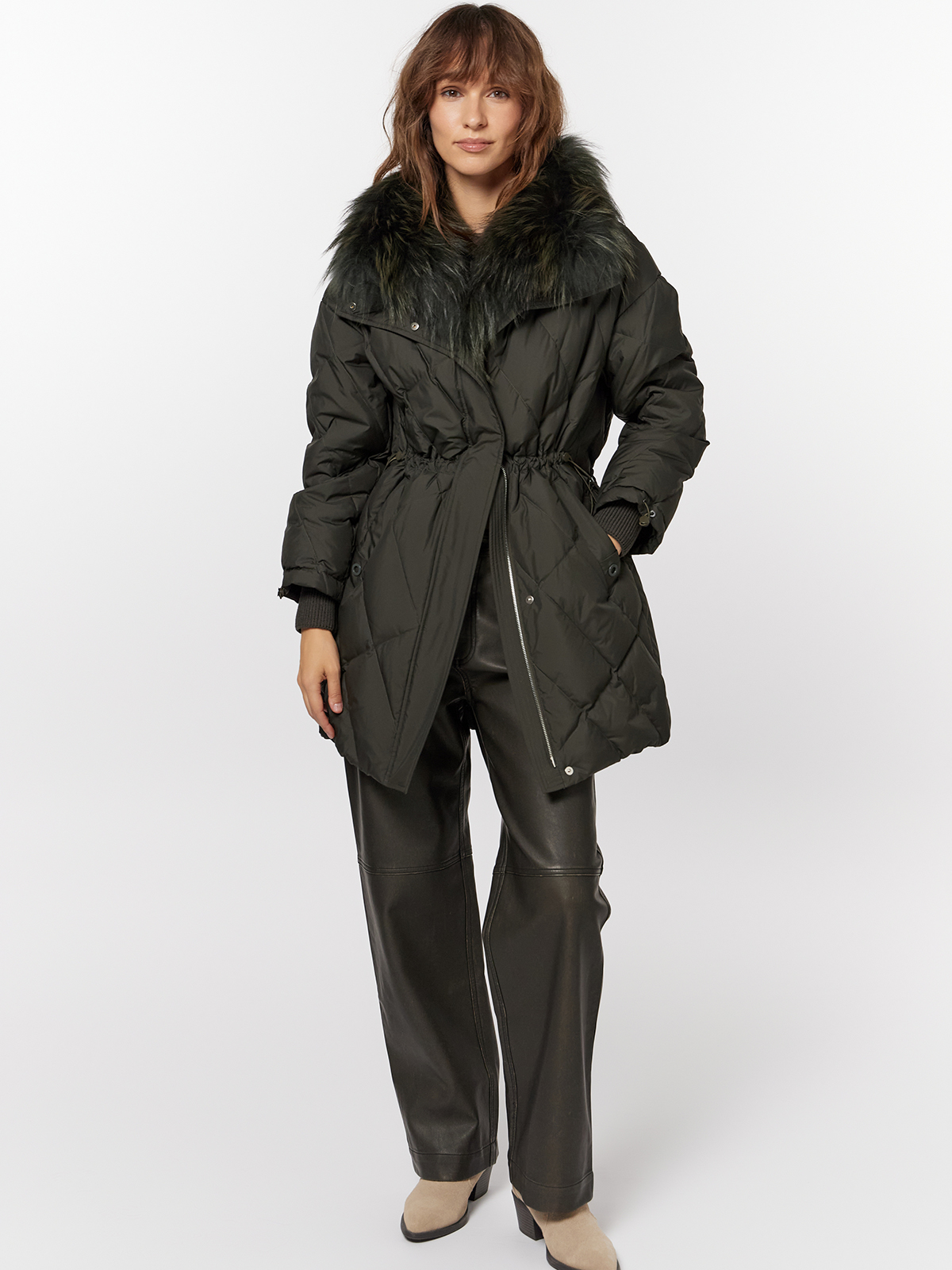 Пальто женское 12611-23059 khaki
